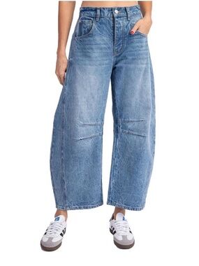 ee some Denim Mineral Washed Barrel Jeans Large